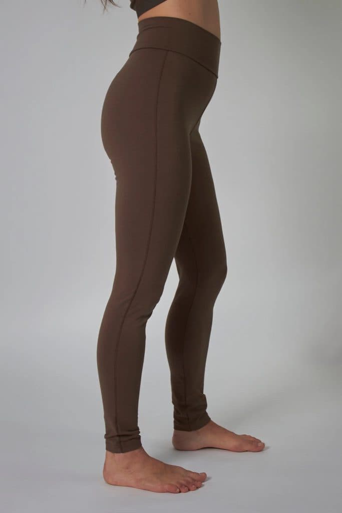 LEGGINGS. Háar upp í mitti. Ljósbrúnar.  Lífrænar