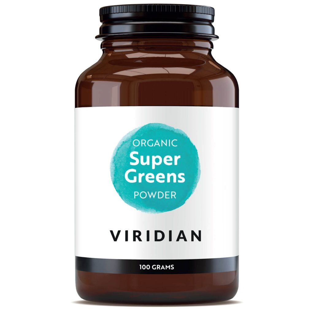 Super Greens; Organic soul food greens. Græn sálarfæða