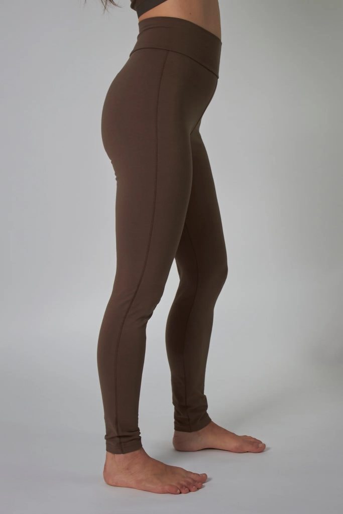 LEGGINGS. Háar upp í mitti. Ljósbrúnar.  Lífrænar