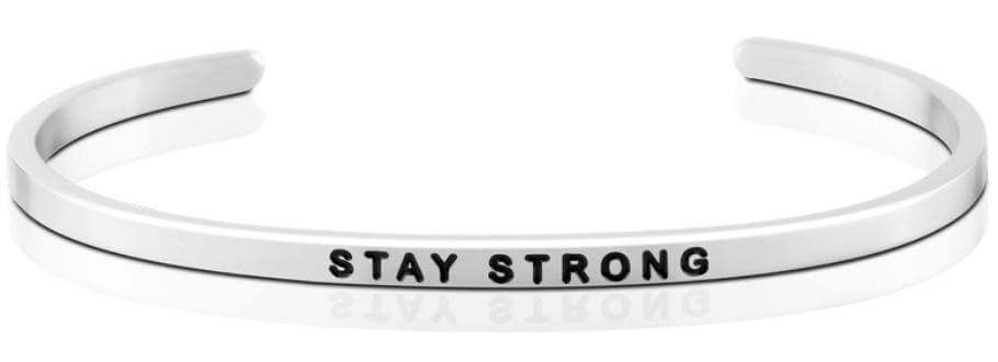 Stay strong möntruband. Silfur / RÓSAGull
