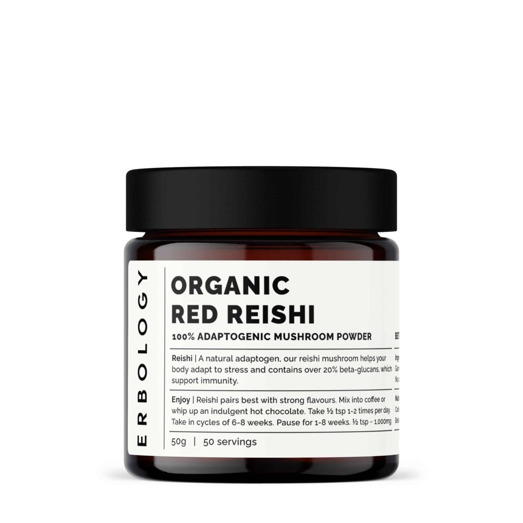 Reishi, rauður og lífrænn fyrir slökun og svefn