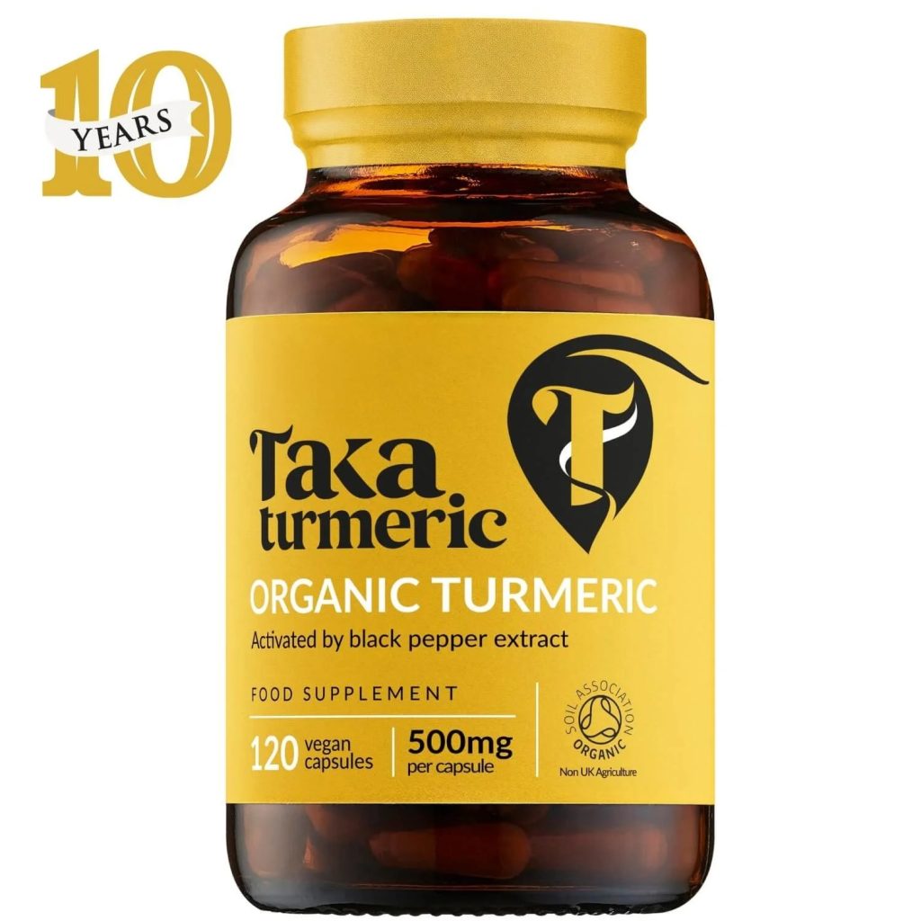 Taka turmeric. Lífrænn túrmerik með svörtum pipar - 120 hylki