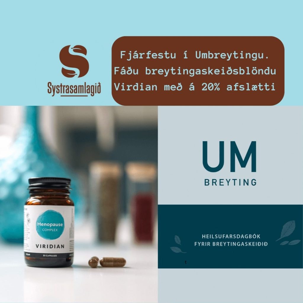 Umbreyting - heilsufarsbók fyrir breytingaskeiðið og breytingaskeiðs blanda með á 20% afslætti